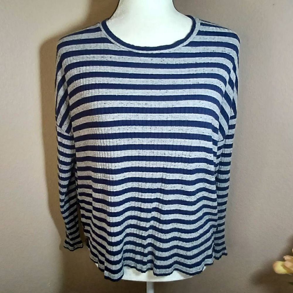 Three dots long sleeve blouse Size M